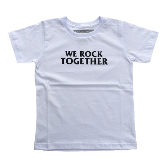 Camiseta Rock City We Rock Together Infantil Branco 