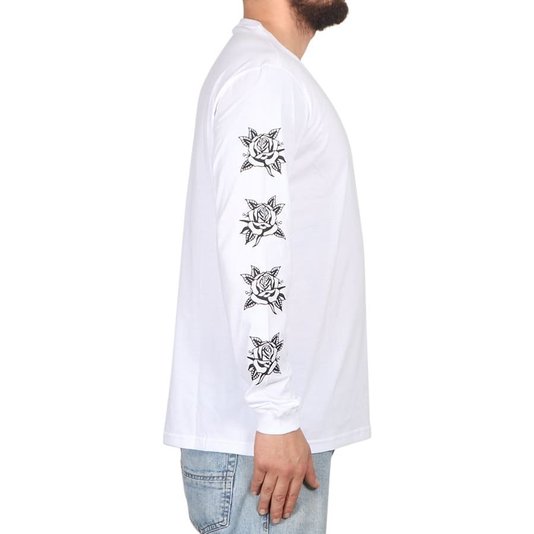 Camiseta Rock City X Marchioro Flor M/L Branco