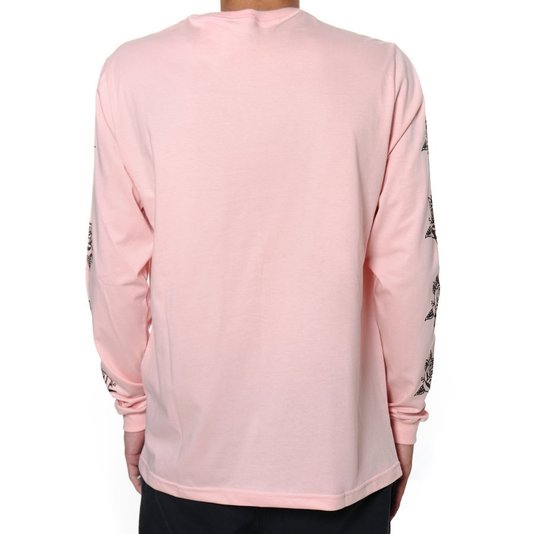 Camiseta Rock City x Marchioro Flor Manga Longa Rose