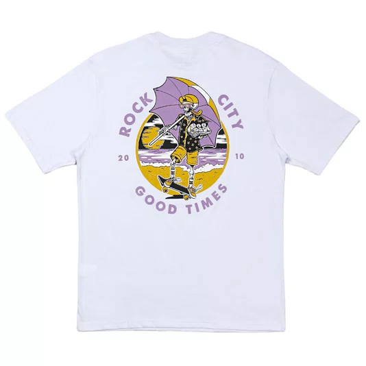 Camiseta Rock City x Nanda Bond Good Times Branco