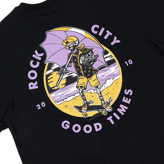 Camiseta Rock City x Nanda Bond Good Times Preto
