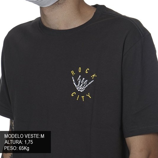 Camiseta Rock City x Nanda Bond Summer Times New Color Chumbo