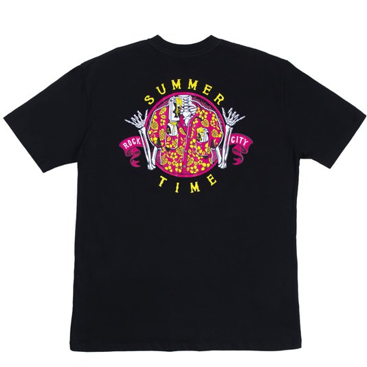 Camiseta Rock City x Nanda Bond Summer Times Preto