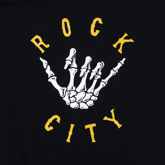 Camiseta Rock City X Nanda Hang Loose Big Juvenil Preto