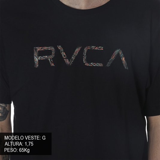 Camiseta RVCA Big Logo Fera Preto