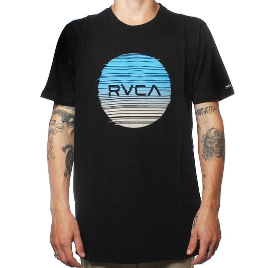 Camiseta RVCA Glitch Motors Preto
