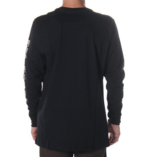 Camiseta RVCA Lobitos Manga Longa Preto
