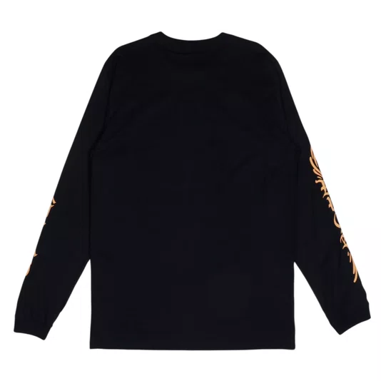 Camiseta Rvca M/L Retract Preto