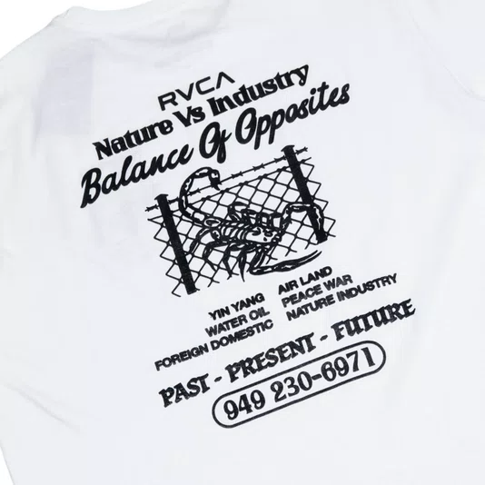 Camiseta Rvca Security Code Off White