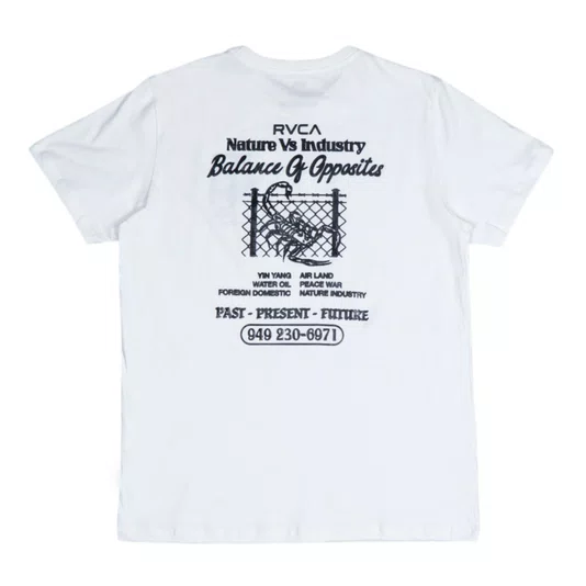 Camiseta Rvca Security Code Off White