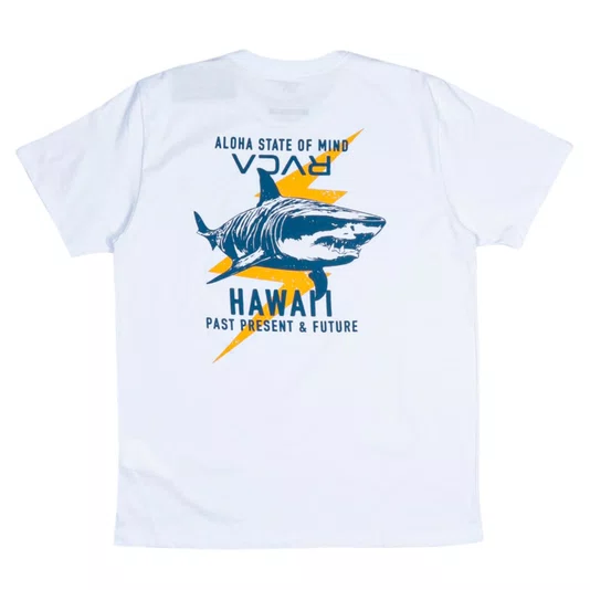 Camiseta Rvca Tiger Shark Branco