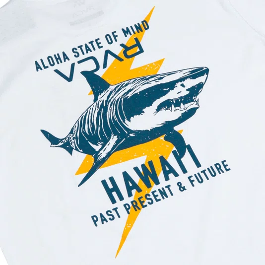 Camiseta Rvca Tiger Shark Branco