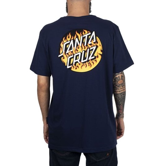 Camiseta Santa Cruz Blaze Dot Azul Marinho