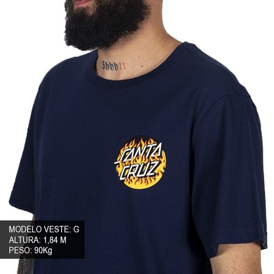 Camiseta Santa Cruz Blaze Dot Azul Marinho