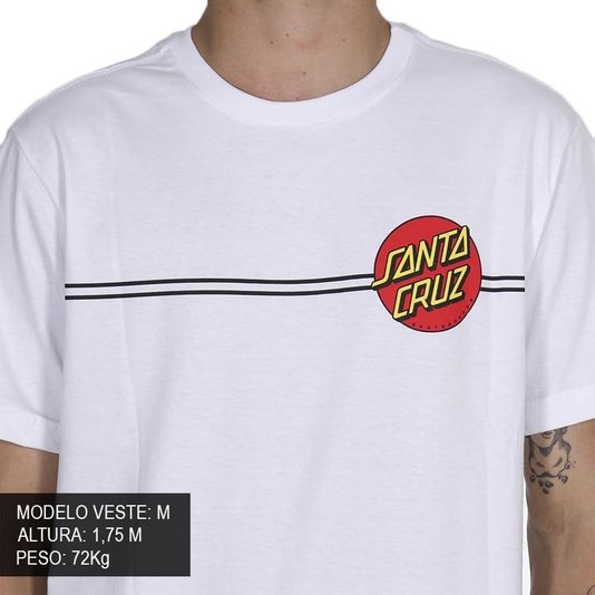 Camiseta Santa Cruz Classic Dot Back Logo Branco
