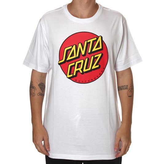 Camiseta Santa Cruz Classic Dot Branco