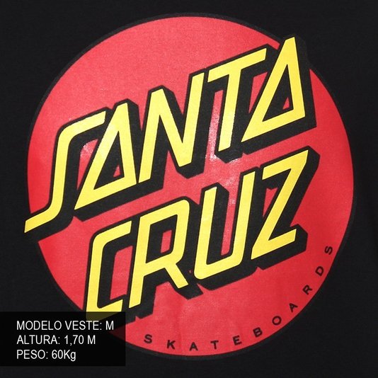 Camiseta Santa Cruz Classic Dot Preto