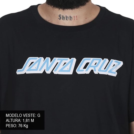 Camiseta Santa Cruz Classic Strip Preto