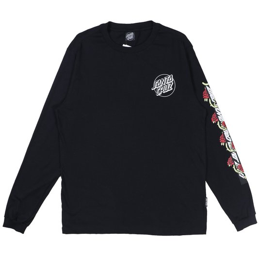 Camiseta Santa Cruz Dressen Rose Vine Opus M/L Preto