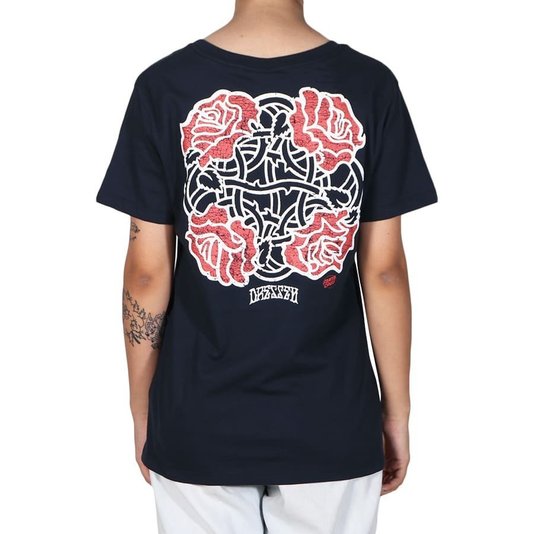 Camiseta Santa Cruz Dressen Roses Club Feminina Azul Marinho