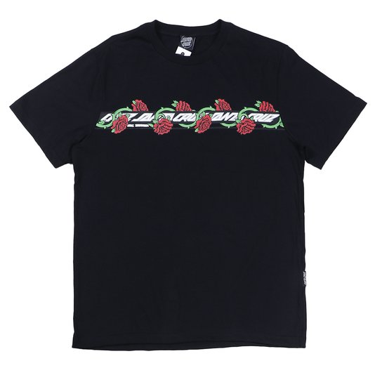 Camiseta Santa Cruz Dressen Roses Face Preto