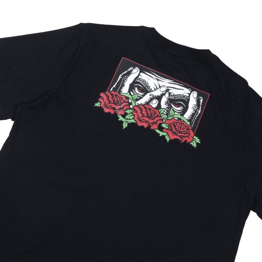 Camiseta Santa Cruz Dressen Roses Face Preto