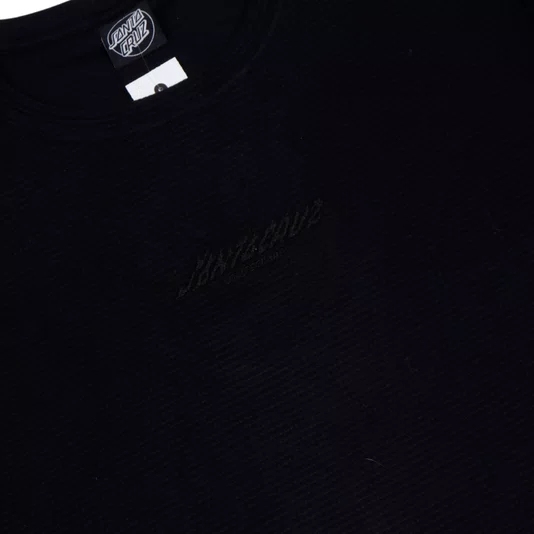 Camiseta Santa Cruz Especial Flame Strip Waffle Preto