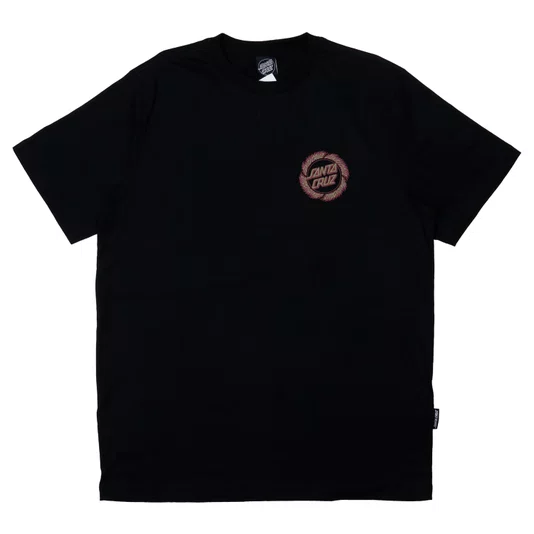 Camiseta Santa Cruz Flame Ringed Dot Ss Preto