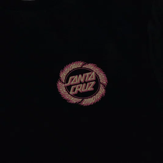 Camiseta Santa Cruz Flame Ringed Dot Ss Preto