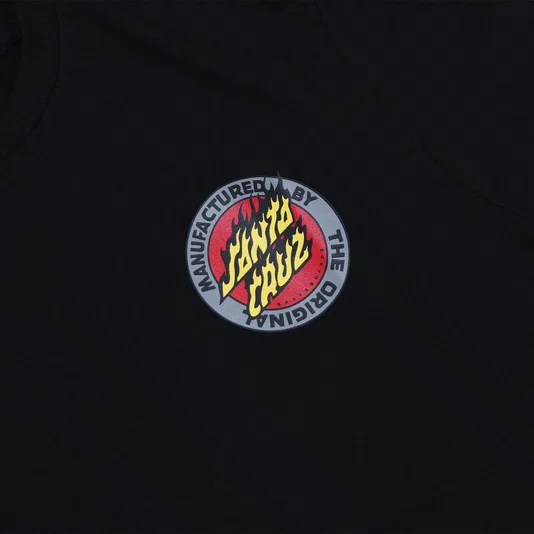 Camiseta Santa Cruz Flamed Mfg Dot Ss Preto