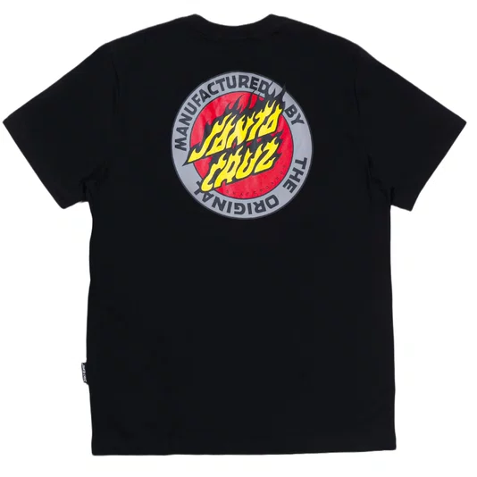 Camiseta Santa Cruz Flamed Mfg Dot Ss Preto