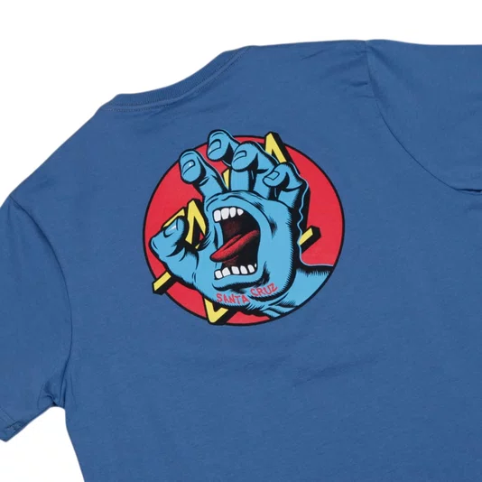 Camiseta Santa Cruz Hand Dot Juvenil Azul