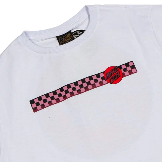 Camiseta Santa Cruz Infinite Ringed Juvenil Branco