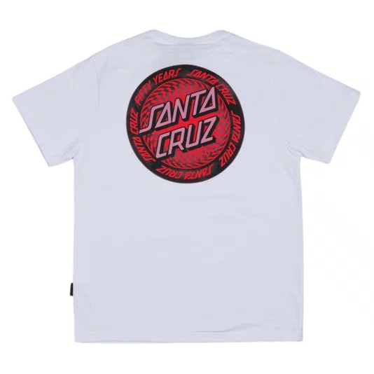 Camiseta Santa Cruz Infinite Ringed Juvenil Branco