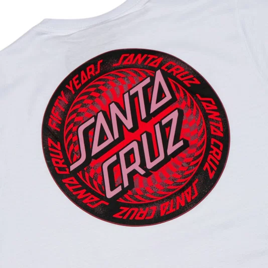 Camiseta Santa Cruz Infinite Ringed Juvenil Branco