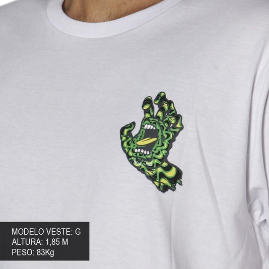 Camiseta Santa Cruz Kaleido Hand Branco