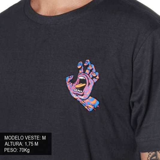 Camiseta Santa Cruz Kaleido Hand Chumbo