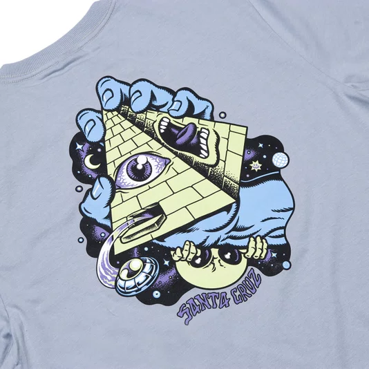 Camiseta Santa Cruz Knibbs Invasion Hand Cinza