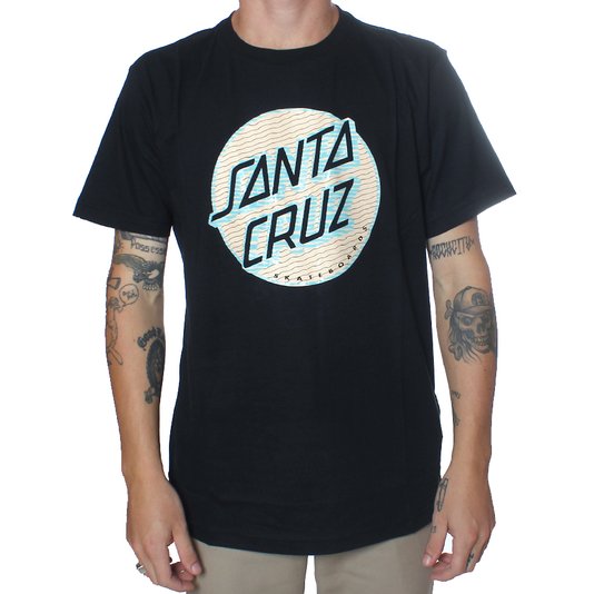 Camiseta Santa Cruz Lined Dot Preto