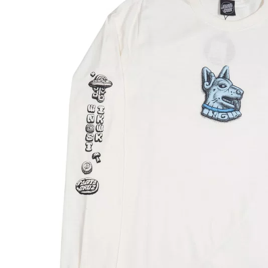 Camiseta Santa Cruz M/L Winkowski Dog Off White