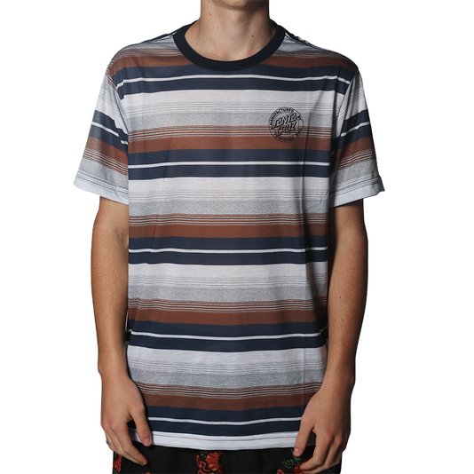 Camiseta Santa Cruz Parallel Stripe Marrom/Azul