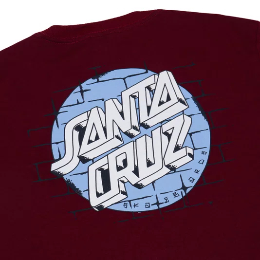Camiseta Santa Cruz Scrawl Brick Dot Ss Bordo