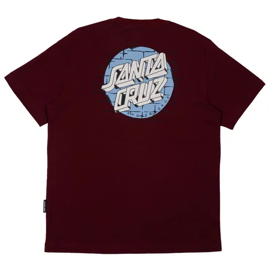 Camiseta Santa Cruz Scrawl Brick Dot Ss Bordo