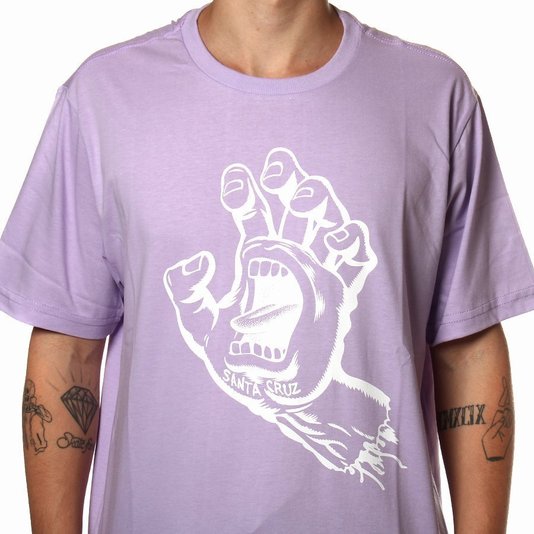 Camiseta Santa Cruz Screaming Hand 1 Color Lilás