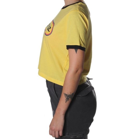Camiseta Santa Cruz WoodStock Ringer Amarelo
