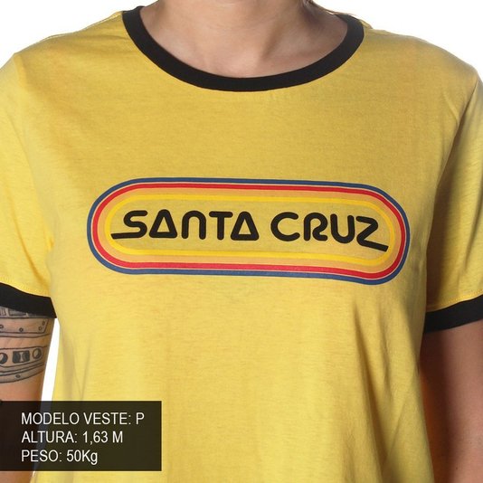 Camiseta Santa Cruz WoodStock Ringer Amarelo