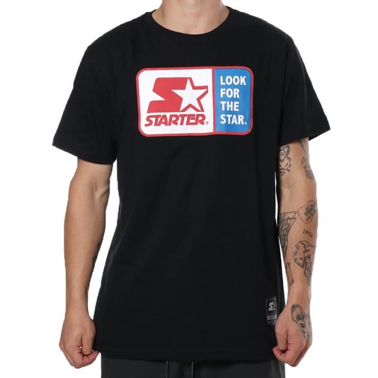 Camiseta Starter Look For The Star Preto/Branco