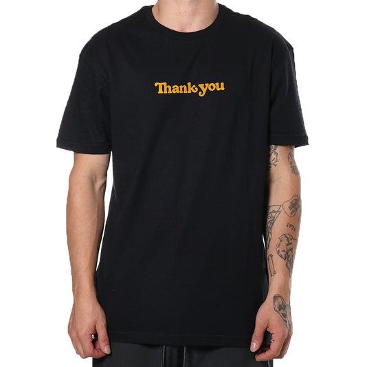 Camiseta Thank You Center Ss Preto/Amarelo