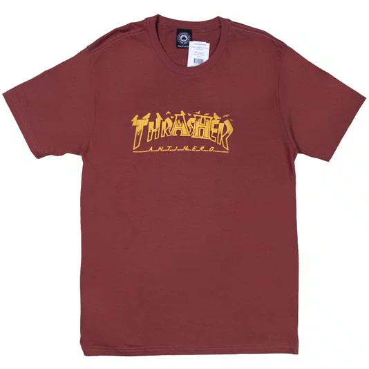 Camiseta Thrasher Anti Hero Pigeon Mag Marrom