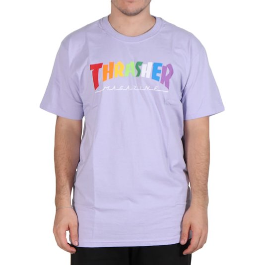 Camiseta Thrasher Magazine Rainbow Mag Lilas
